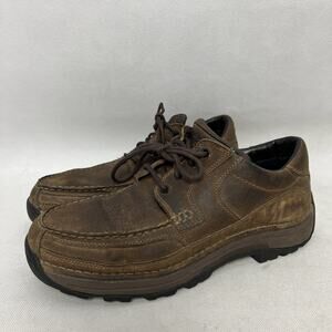 Irish Setter Brown Leather Moc Toe Lace-Up Slip-On Shoes